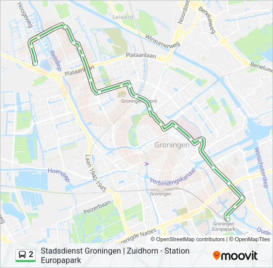 2 Bus Line Map