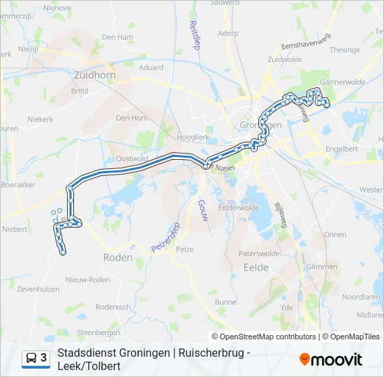 3 Bus Line Map