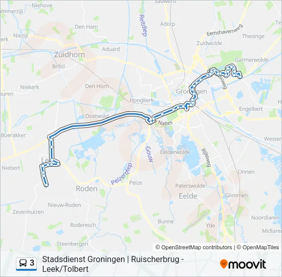 3 Bus Line Map