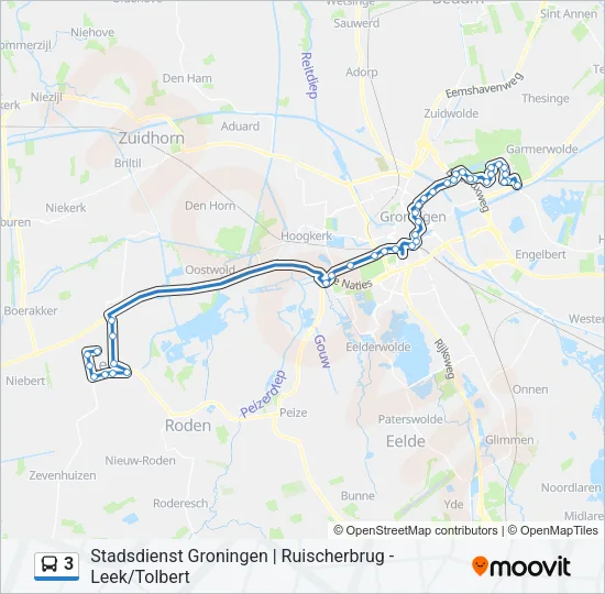 3 Bus Line Map