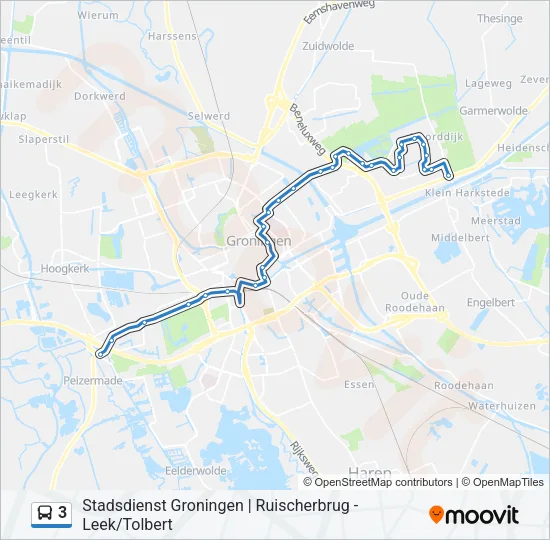 3 Bus Line Map