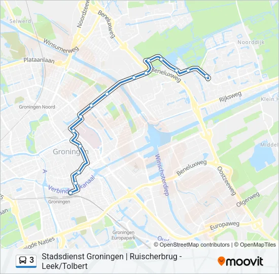3 Bus Line Map