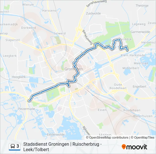 3 Bus Line Map