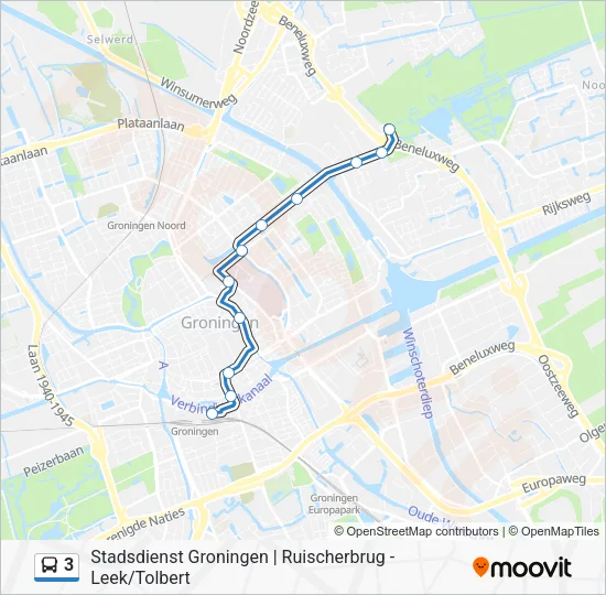 3 Bus Line Map
