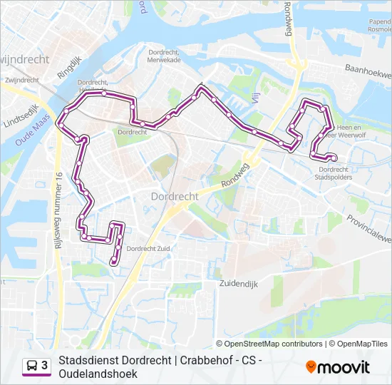 3 Bus Line Map