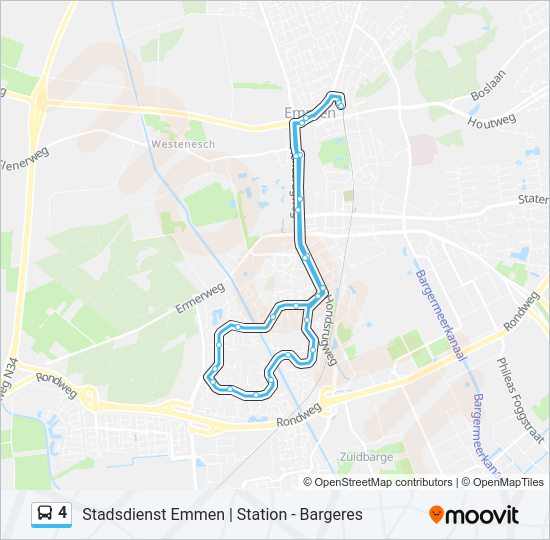 4 bus Line Map