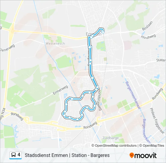 4 Bus Line Map