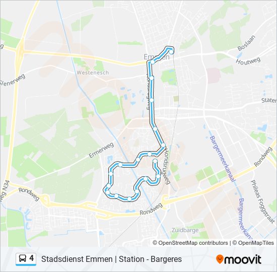 4 bus Line Map