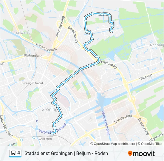 4 Bus Line Map