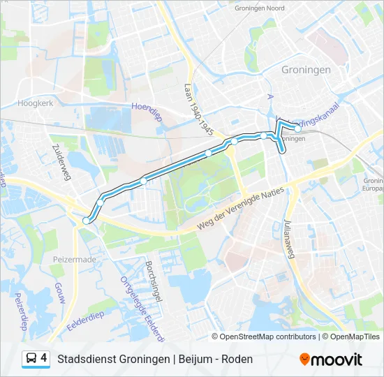 4 Bus Line Map