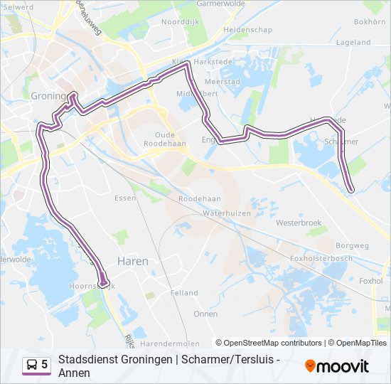 5 bus Line Map