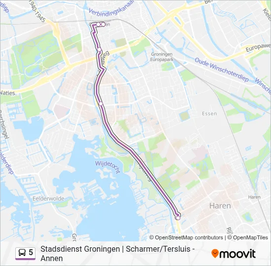 Buslinie 5 Karte