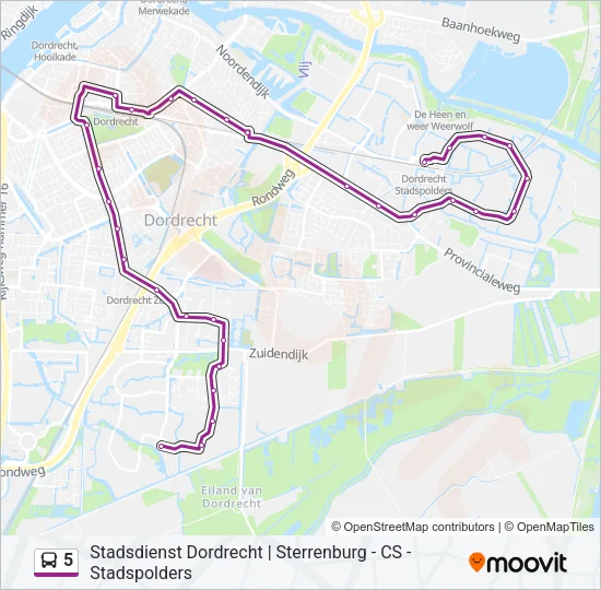5 Bus Line Map
