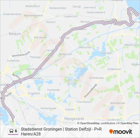6 Bus Line Map