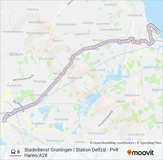 6 Bus Line Map