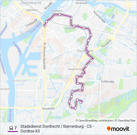 7 Bus Line Map