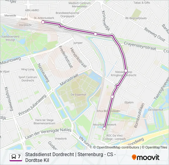 7 Bus Line Map