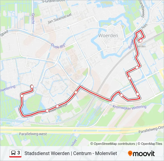 3 Bus Line Map