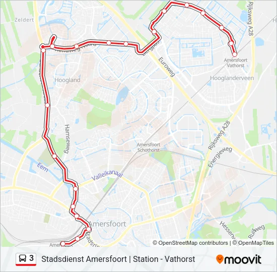 3 Bus Line Map