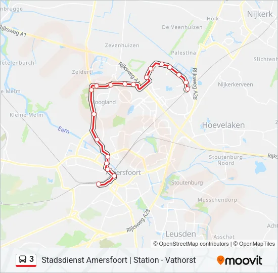 3 Bus Line Map
