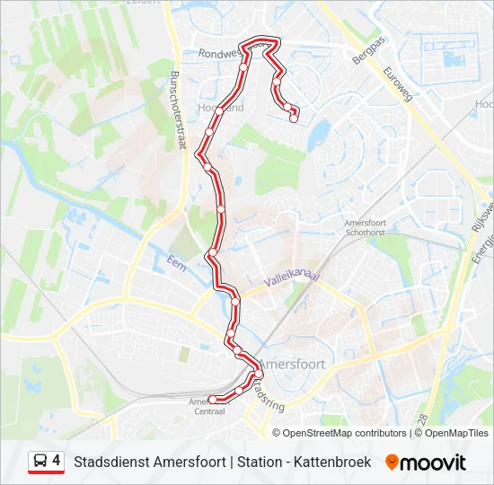 4 Bus Line Map