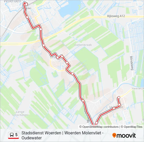 5 Bus Line Map