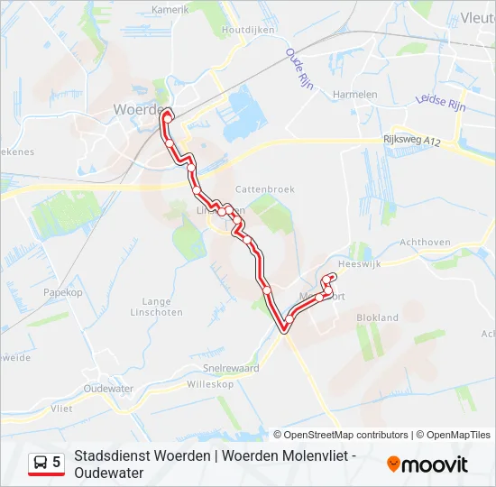 5 Bus Line Map