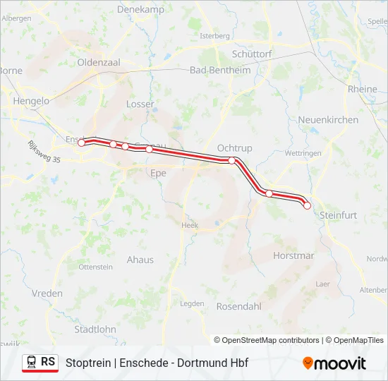 Bahnlinie RS Karte