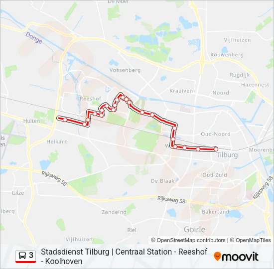 3 Bus Line Map