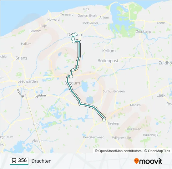356 Bus Line Map