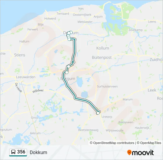 356 Bus Line Map