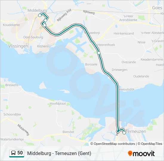 50 Bus Line Map