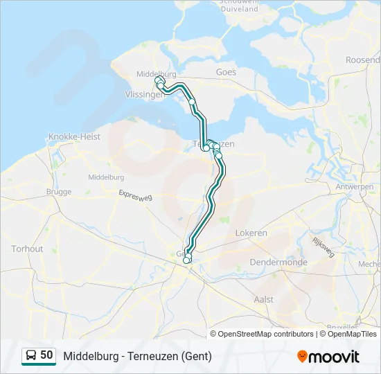 50 Bus Line Map