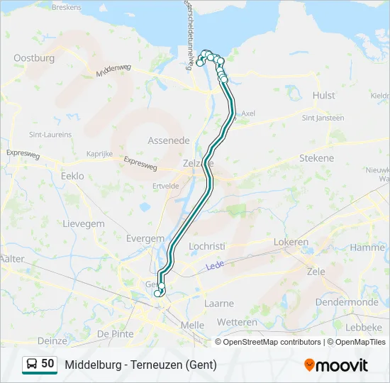 50 Bus Line Map