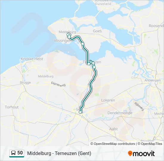 50 Bus Line Map