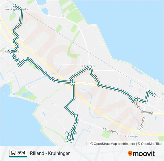 594 Bus Line Map