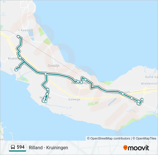 594 Bus Line Map