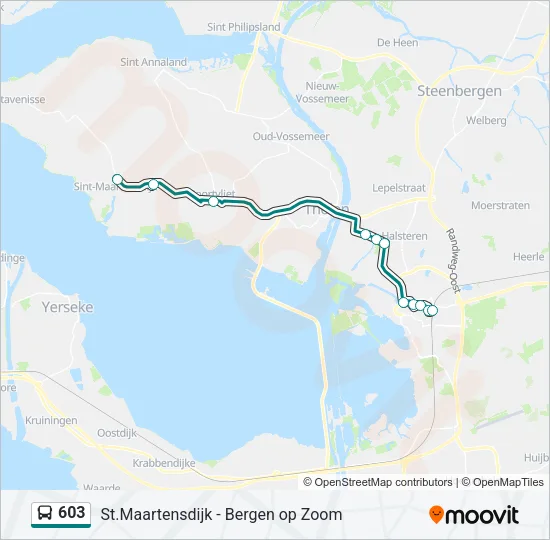 603 Bus Line Map