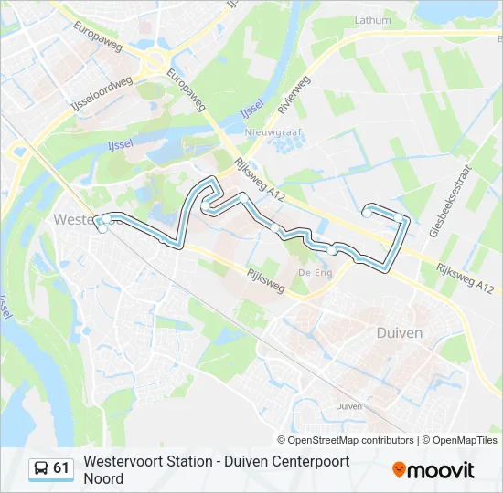 61 Bus Line Map