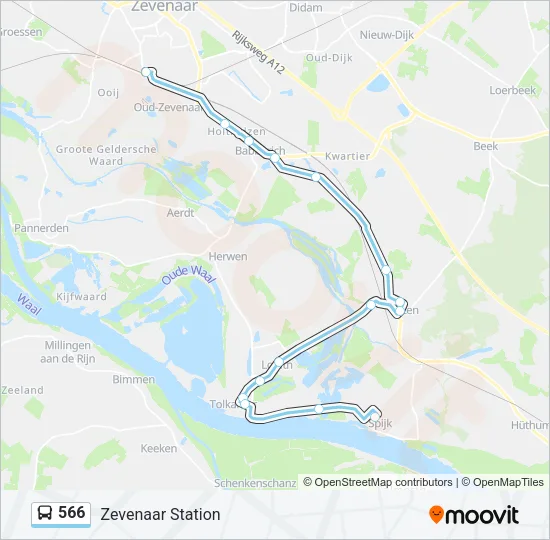 566 Bus Line Map