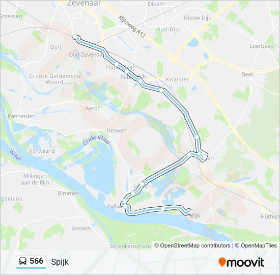 566 Bus Line Map