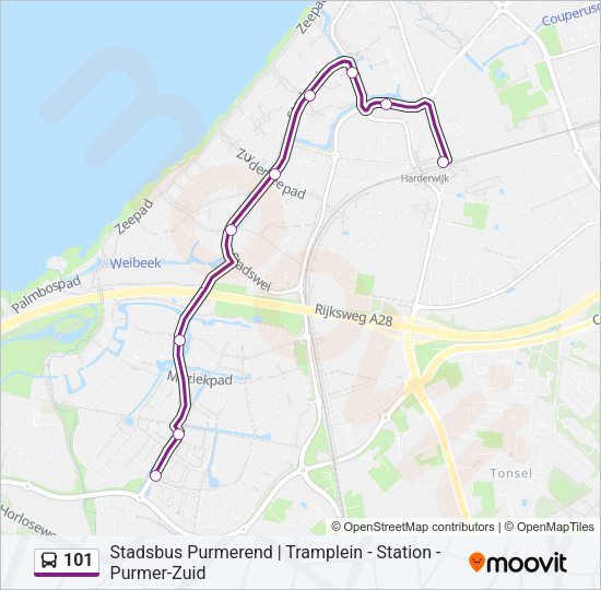 101 Bus Line Map