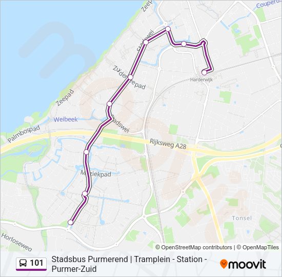 101 Bus Line Map