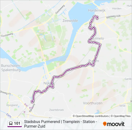 101 Bus Line Map