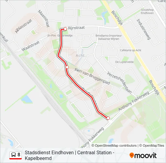 8 Bus Line Map