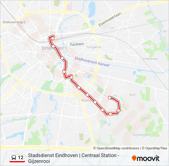 12 Bus Line Map