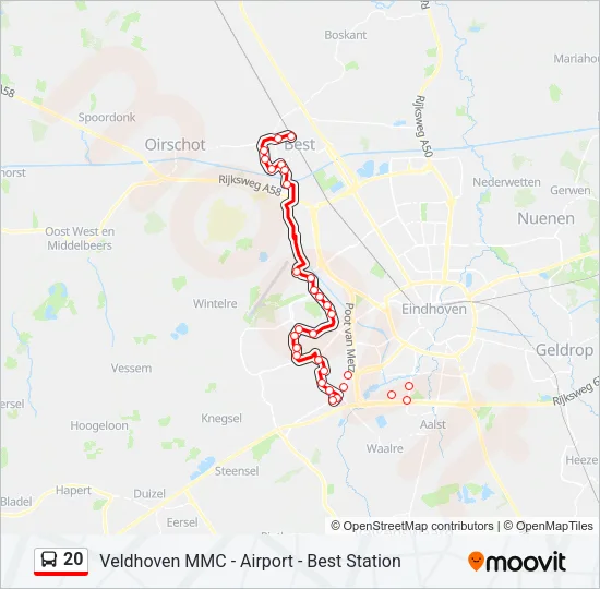 20 Bus Line Map