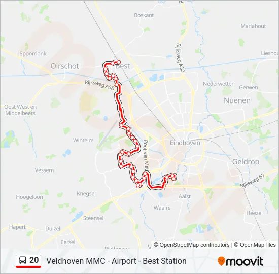 20 Bus Line Map