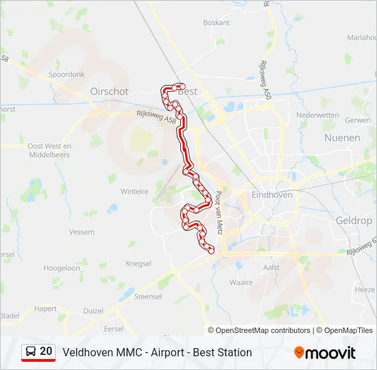 20 Bus Line Map