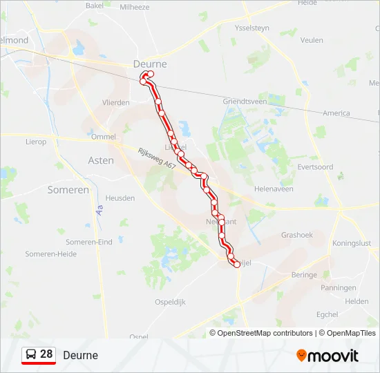 28 Bus Line Map